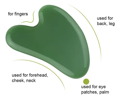 Juego De Herramientas Jade Gua Sha, Paquete De 4, Para Masaj