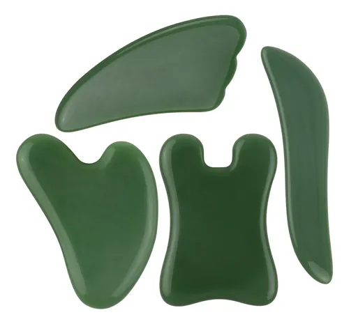 Juego De Herramientas De Masaje Jade Gua Sha Para Piel Facia