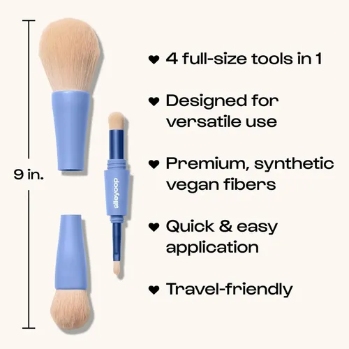 Set De Brochas De Maquillaje Alleyoop 4 En 1 Para Mujeres
