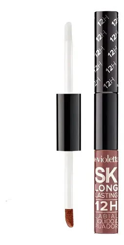 Labial Líquido Con Fijador 12 Horas Mate Silk Kiss Violetta Color Bendito Nude