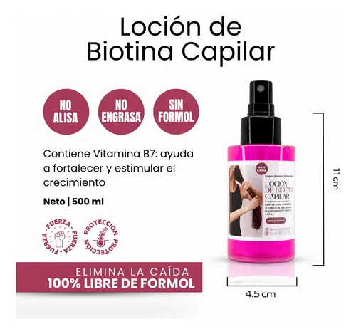 Vitamina Biotina X100 Cc, Cabello Largo, Sano Y Fuerte