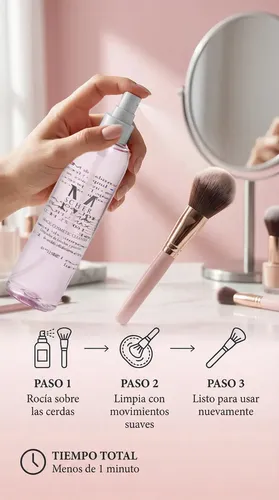 Limpiador Instantáneo Brochas Y Pinceles Spray Secado Rápido Rosa