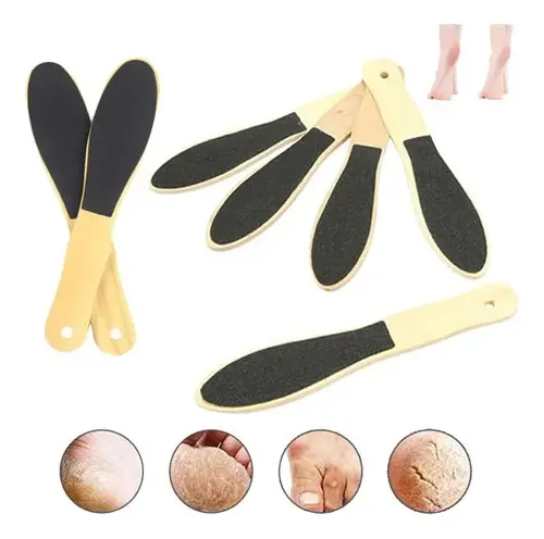 2 Piezaslimas Para Pies Doble Cara De Madera Pedicura Z //