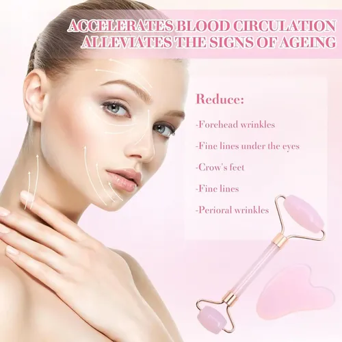 6 En 1gua Sha Facial Rodillo De Jade, Rodillo Masaje Facial+