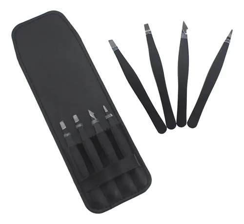 Set De Pinzas Para Cejas Acero Inoxidable 4 Piezas