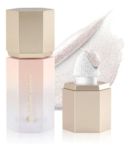 Iluminador Líquido Rosa Fluorescente Brillo Facial Y Corpor