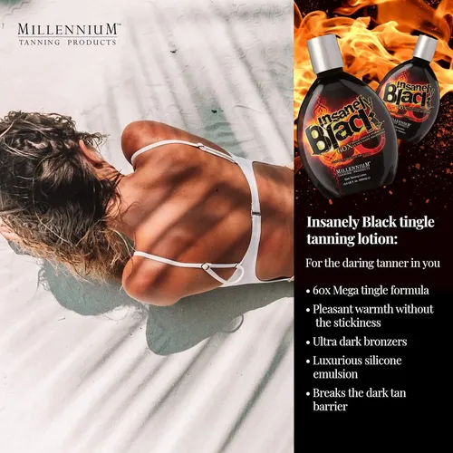 Millennium Tanning Insanely Black 60x, Mega Tingle Dark T…
