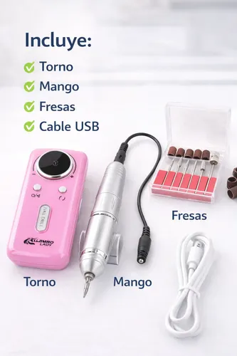 Torno Eléctrico Para Uñas Manicura Pedicura Profesional Usb