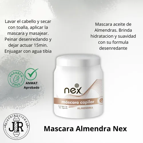 Mascara Nutricion Almendra Nex 1kg Desenredante Hidrata