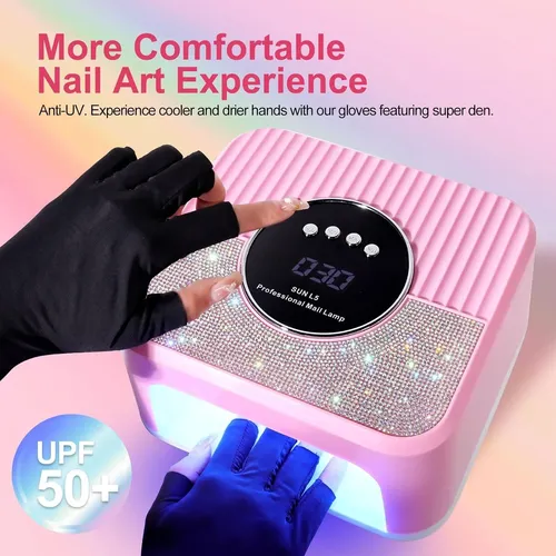 Lámpara De Uñas Led Uv Rosa Profesional 45 Leds