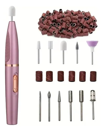 Pulidor Esmeril De Uñas Profesional Portátil+set De Puntas