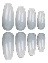 200 Uñas Postizas Enteras Transparentes Coffin Profes Ydnis