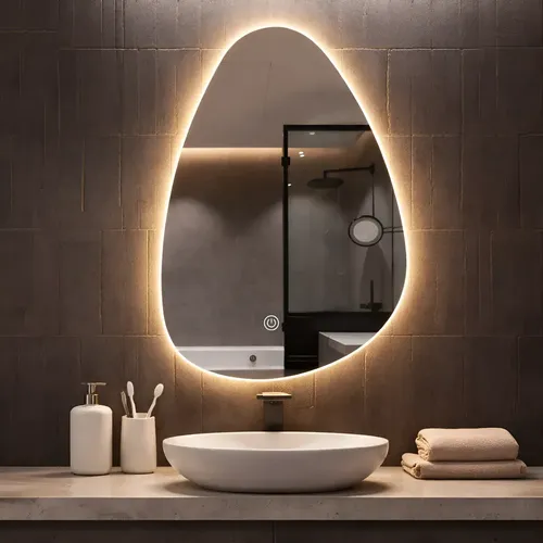 Espejo Touch Con Luz Led 55 X 75 Linea Organico Para Baños