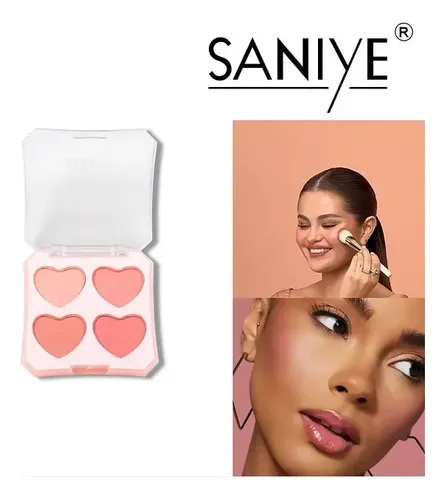 Paleta Cuarteto Rubor En Polvo Saniye Maquillaje Rostro