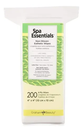 Toallitas Estéticas Graham Spa Essentials, No Tejidas, 4 X 4