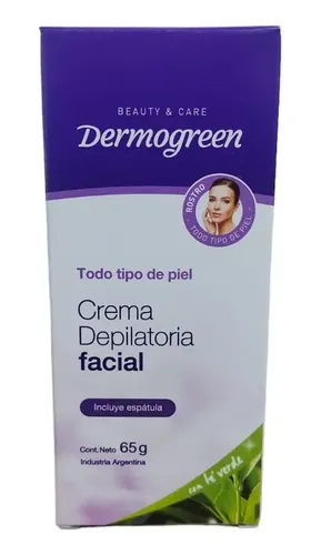 Crema Depilatoria Facial Dermogreen Rostro Té Verde 65g