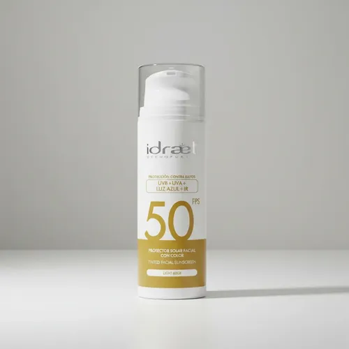 Idraet Protector Solar Facial Fps 50 Con Color Light Beige