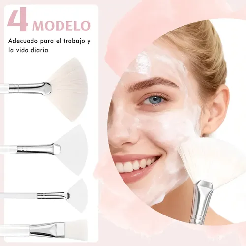 18 Piezas Para Serum Facial, Brocha Vibradora Y Spa