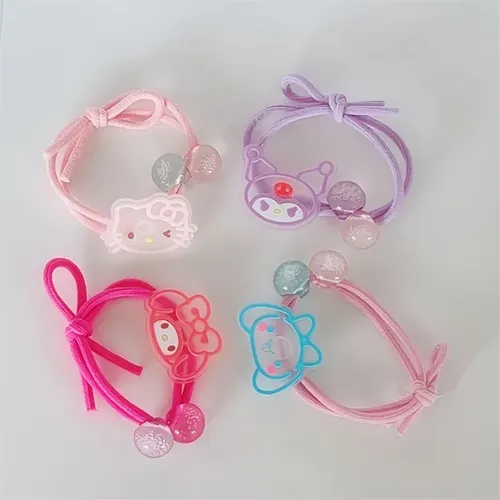 4 Coleteros Sanrio Elásticos Para Cabello