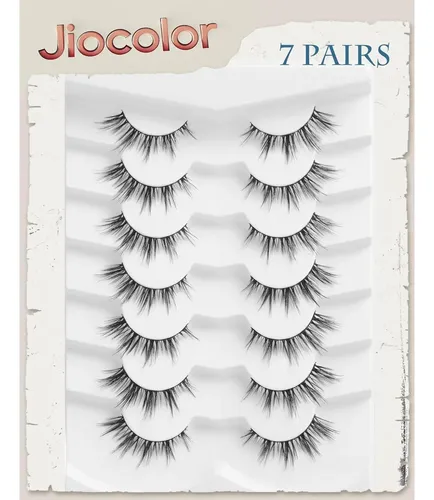 Pestañas Postizas Jiocolor S10 Ojos De Gato 13mm 7 Pares