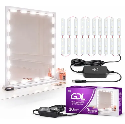 Luces Led Para Espejo Maquillaje Tocador Encendido Tactil 3m