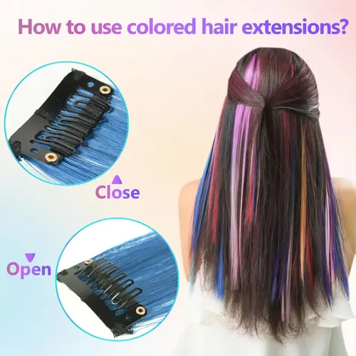 Extensiones Cabello Sinteticas Cortinas Fantasía, 26 Unidade