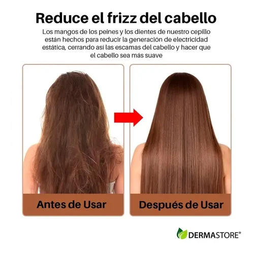 Cepillo De Pelo Madera Natural Ecológico Antifrizz Cabello