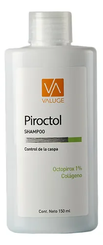 Botella Valuge Piroctol Shampoo tamaño 150ml