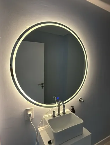 Espejo Con Luz Led Táctil Touch Redondo 80cm Envío Gratis
