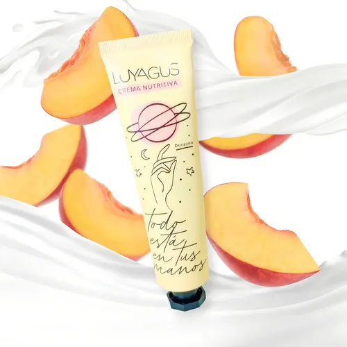 Crema De Manos Luyagos 30gr Nutritiva Hidratante Piel Seca Fragancia Durazno
