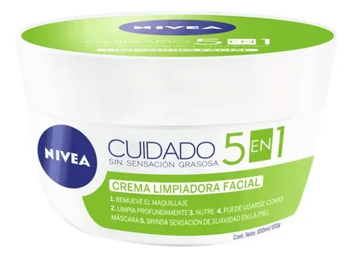 Nivea Cuidado 5 En 1 Crema Facial De Limpieza 100ml Momento de aplicación Día/Noche Tipo de piel Todo tipo de piel