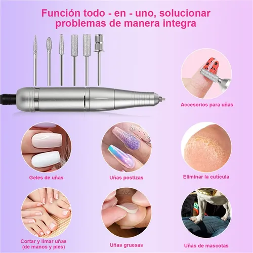 Lima De Uñas Portátil De Alta Potencia Y Máquina Pulidora.