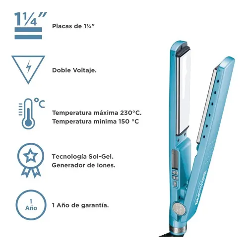 Plancha De Pelo Babyliss Pro 4091 Wet Digital Bivoltaje
