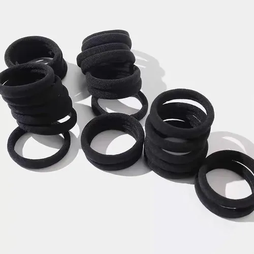 Cintas Elásticas Negras Para Mujeres Y Niñas, 200 Unidades