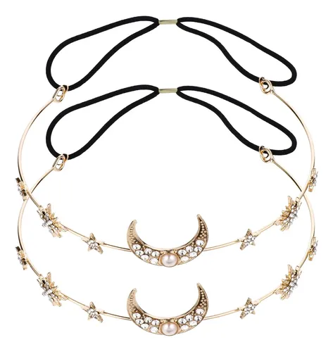 Diadema Con Forma De Estrella Lunar, 2 Unidades, Diadema Par