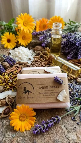 Jabón Artesanal Alas De Hada Higiene Íntima Calendula 2x100g