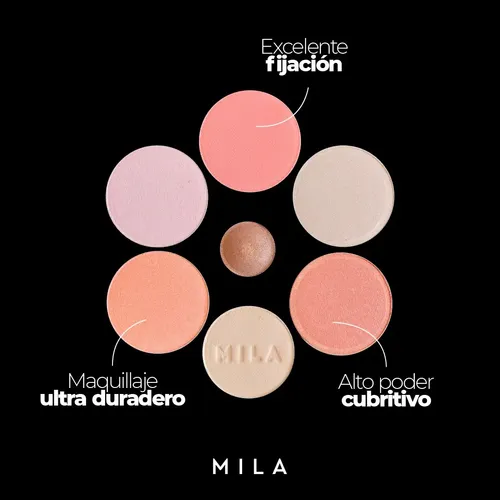 Sombra Compacta Mila Hiperpigmentada Maquillaje Profesional