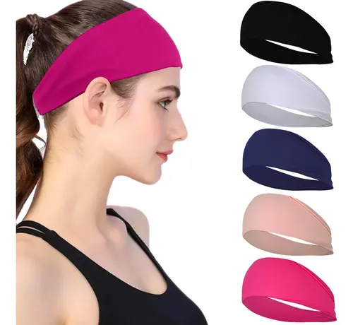 Cintas Para El Pelo Anchas 5 Piezas, Diademas Deportivas .