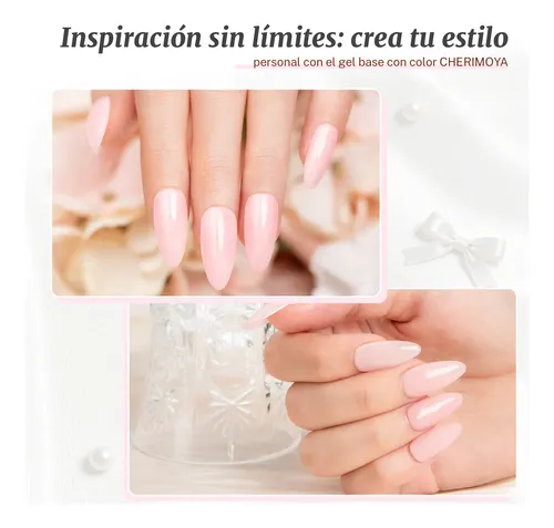 Base Coat Permanentes Rubber Color 15ml Cherimoya