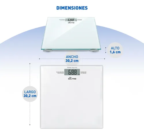 Balanza Digital Personal Ultra Slim Silfab Bd-p201 White
