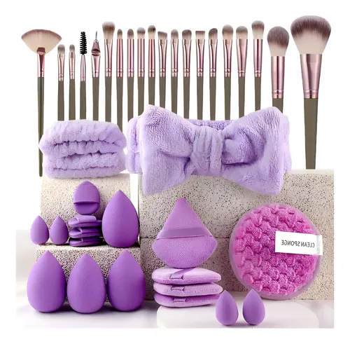 Kit De Herramientas De Maquillaje, 40 Piezas, Brochas Rxy1 .