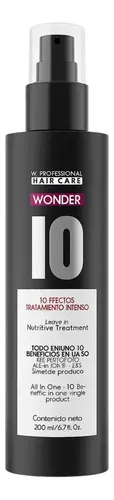 Wonder Tratamiento Nutritivo 10 Efectos W Hairtherapy 200ml