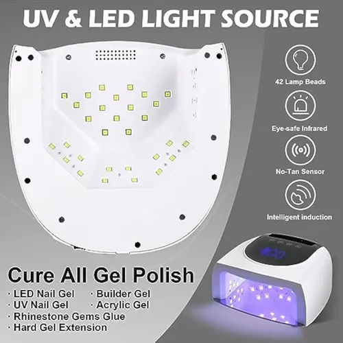 Lámpara De Uñas Inalámbrica Led Uv De 96 W,
