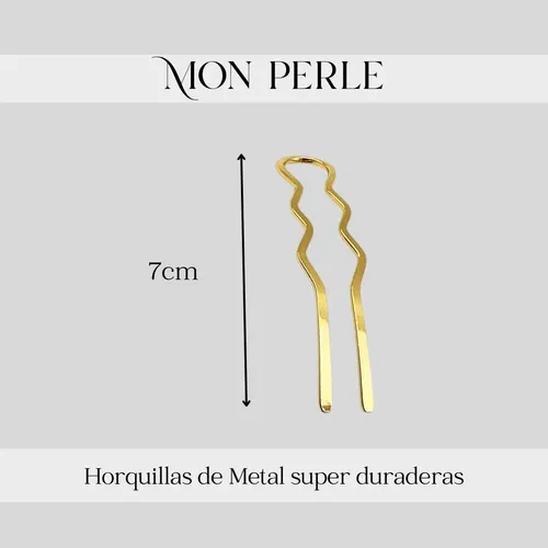 Horquilla Metal Dorada Por Par Rodetero