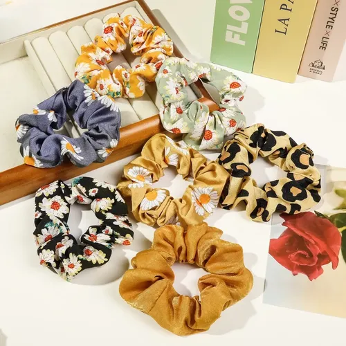 20 Scrunchies Accesorios For Cabello De Estilo Floral