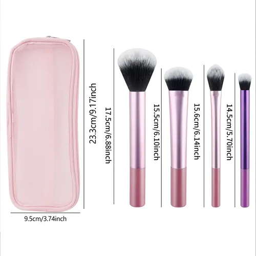 Set De 8 Pinceles De Maquillaje Rt Con Estuche