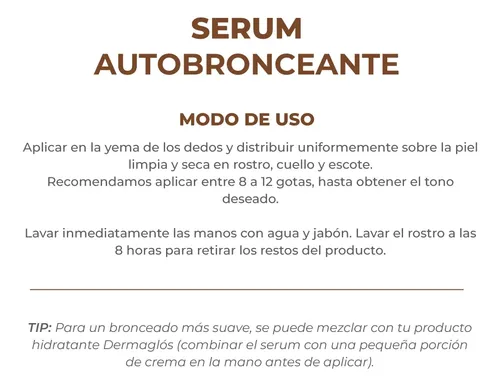Dermaglós Facial Serum Autobronceante Progresivo Facial