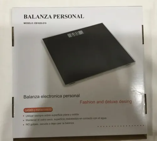 Balanza Personal Digital Electronica Baño Ultra Slim Color Negro