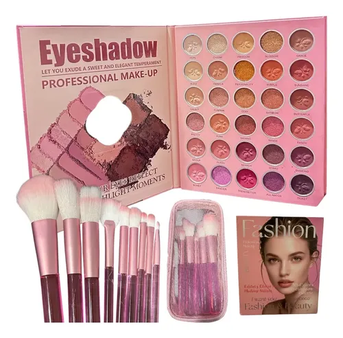 Paleta De Sombras Maquillaje Profesional 30 Colors +brochas