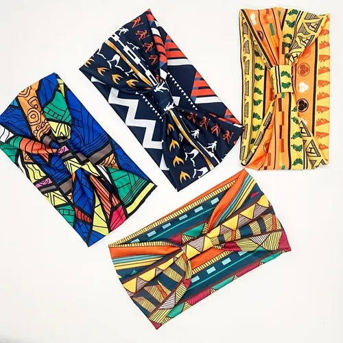 4 Cintas De Pelo Estilo Africano Diademas/htq